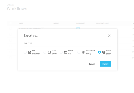 export as word